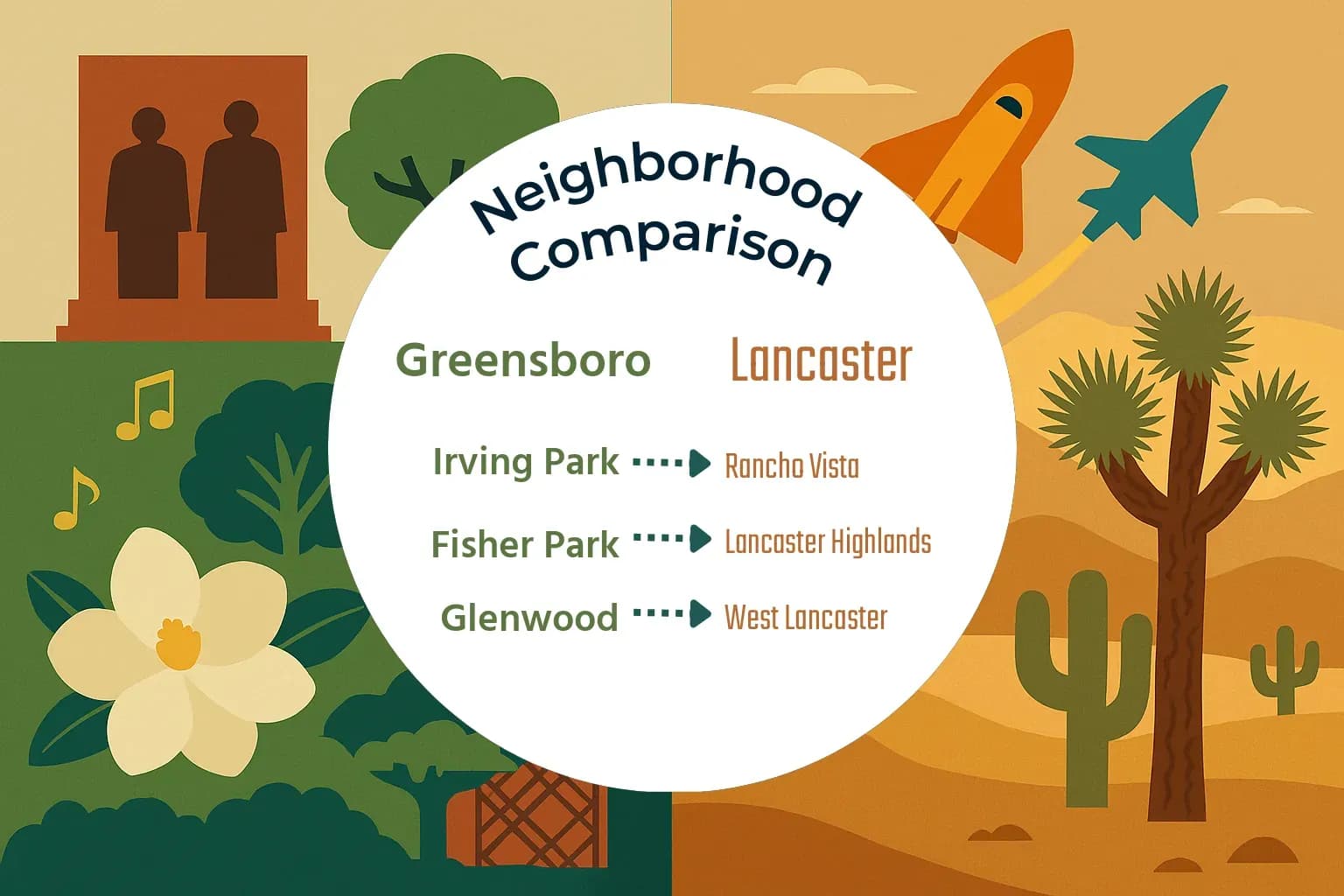 Greensboro vs Lancaster Neighborhood Comparison