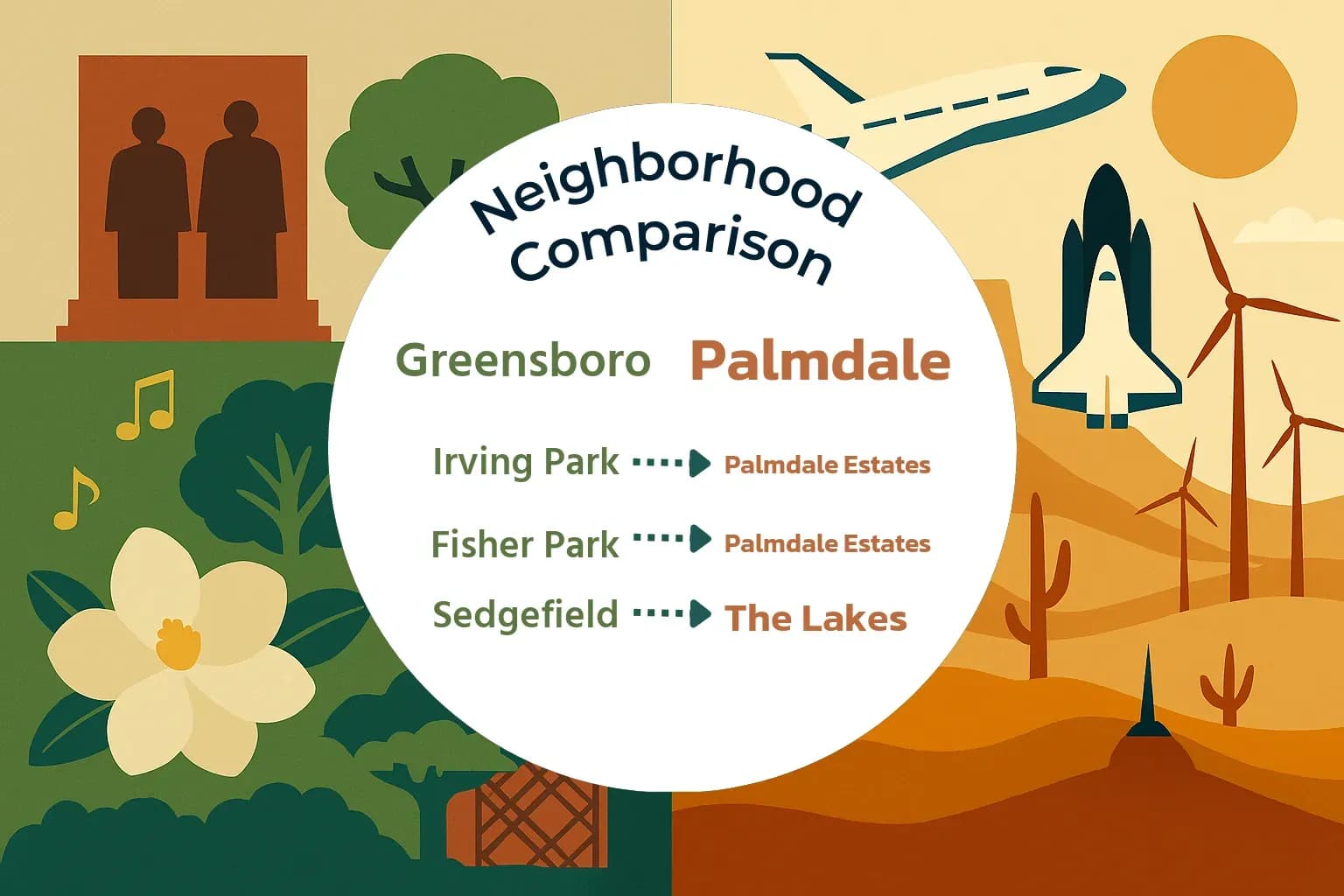 Greensboro vs Palmdale Neighborhood Comparison