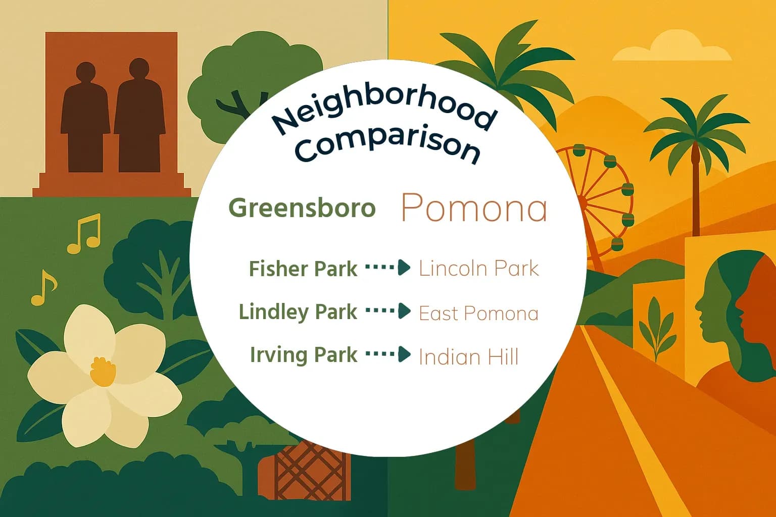 Greensboro vs Pomona Neighborhood Comparison