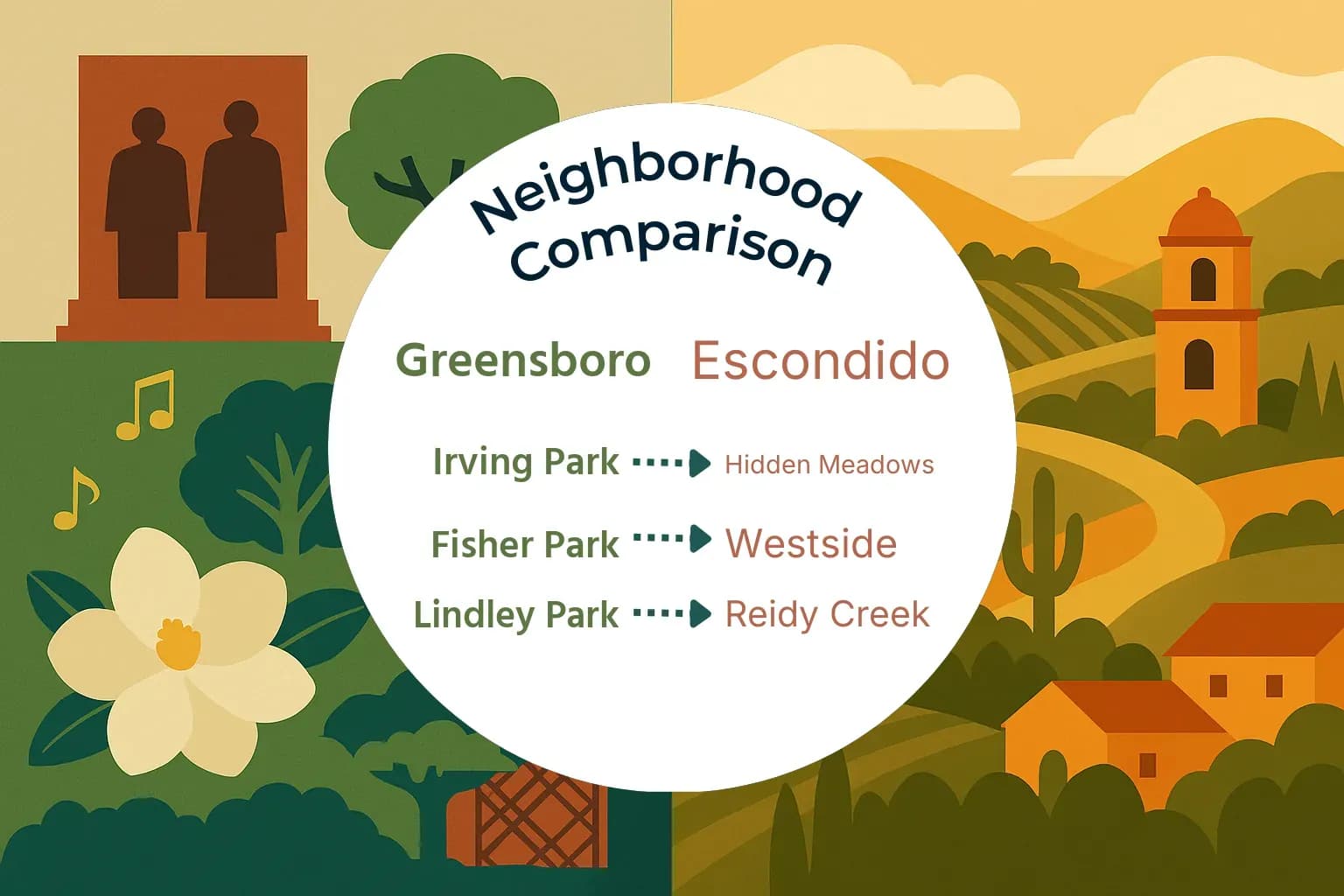 Greensboro vs Escondido Neighborhood Comparison