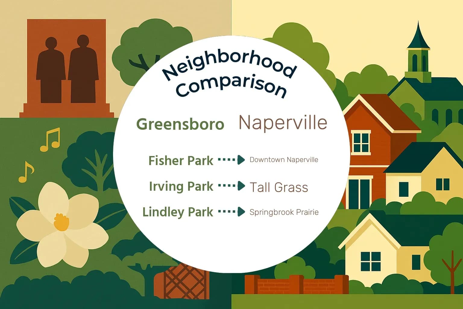 Greensboro vs Naperville Neighborhood Comparison