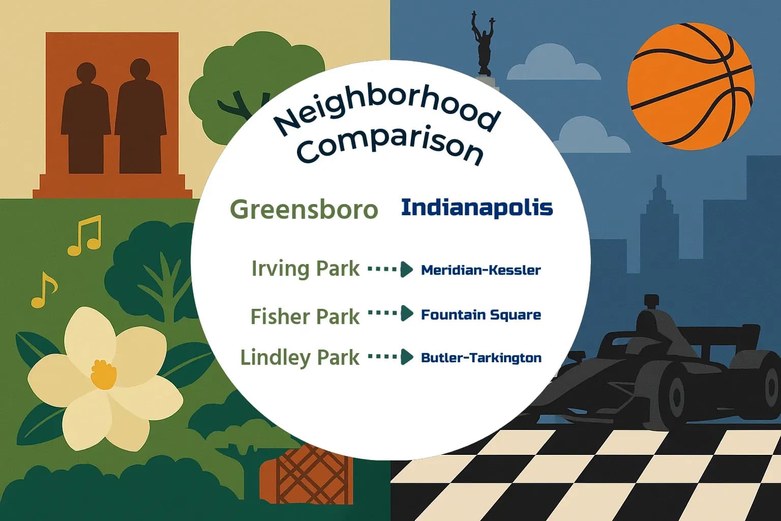 Greensboro vs Indianapolis Neighborhood Comparison