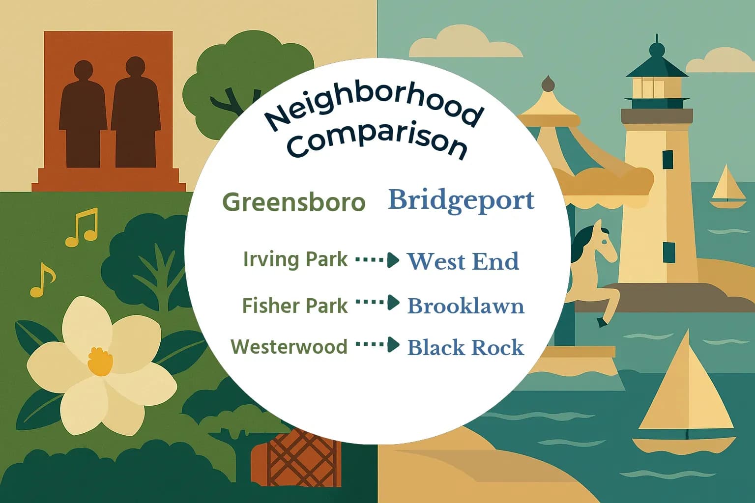 Greensboro vs Bridgeport Neighborhood Comparison