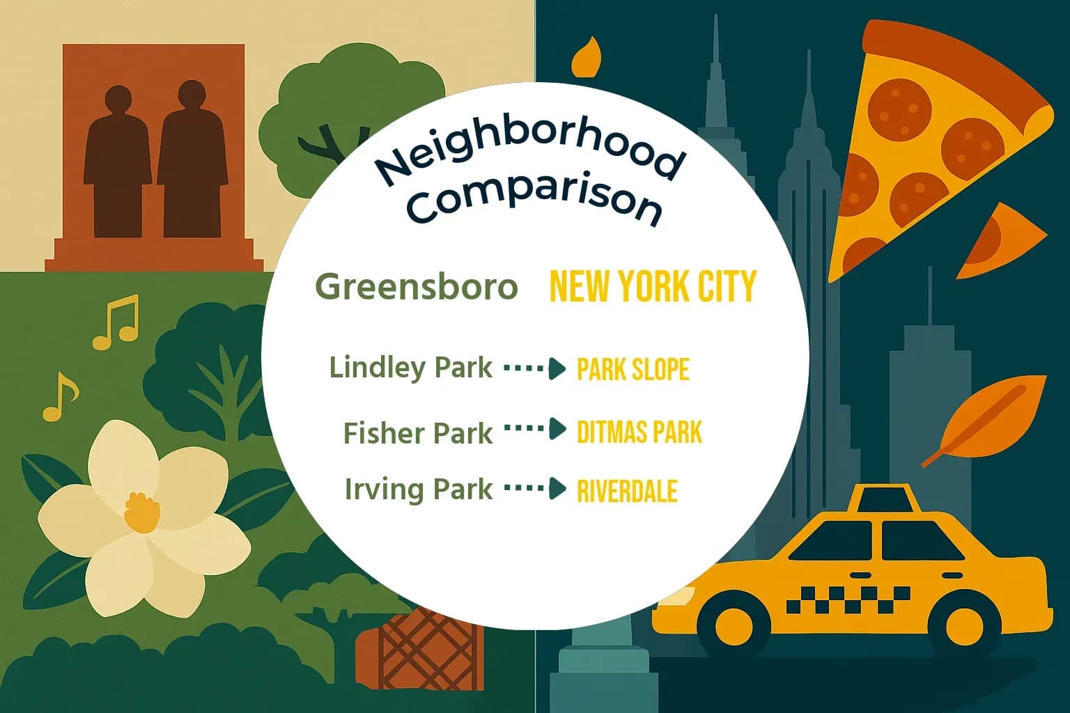 Greensboro vs New York City Neighborhood Comparison