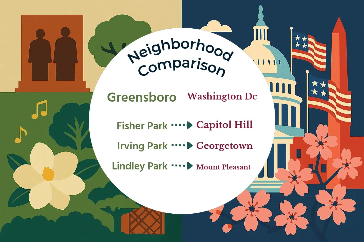 Greensboro vs Washington DC Neighborhood Comparison