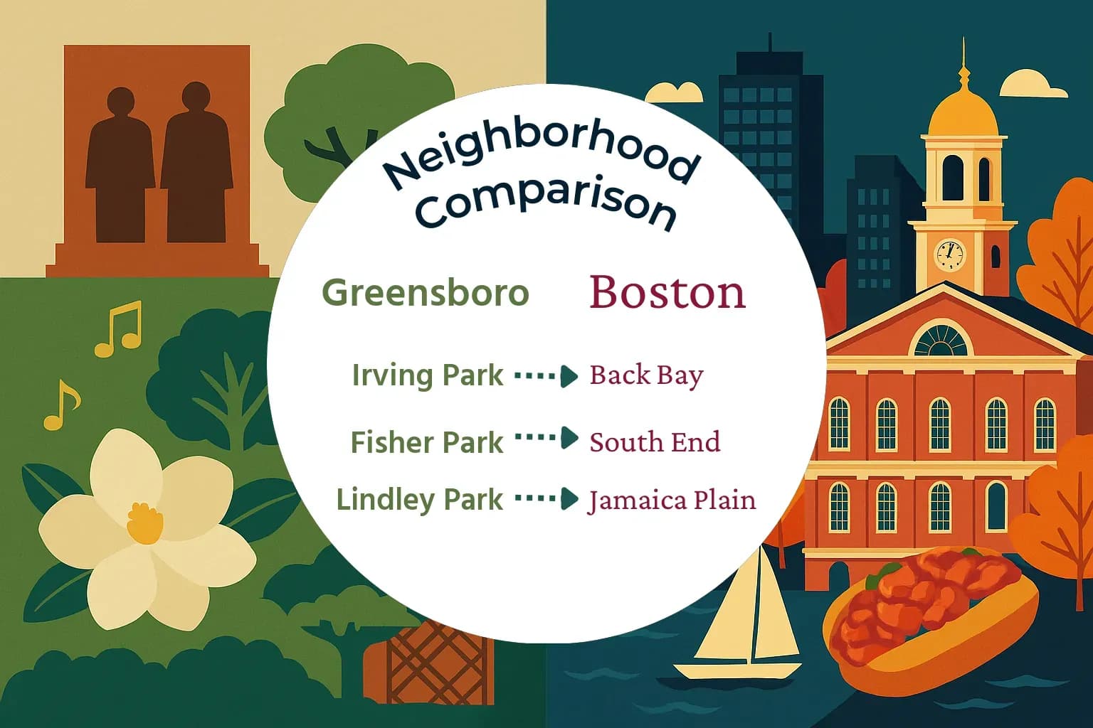 Greensboro vs Boston Neighborhood Comparison