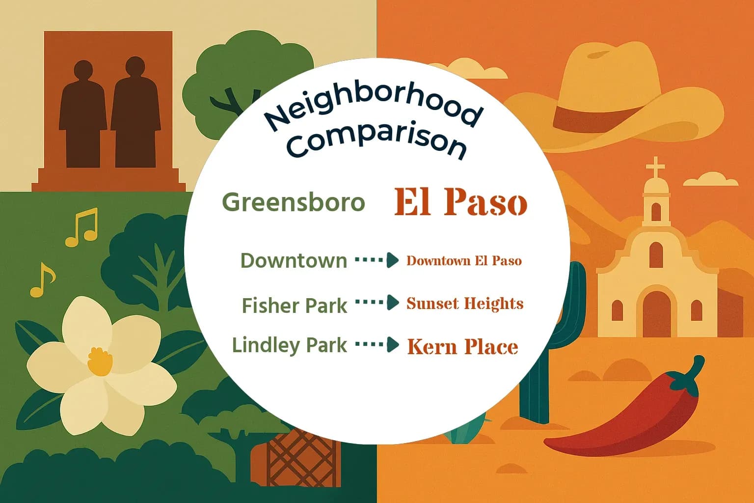 Greensboro vs El Paso Neighborhood Comparison