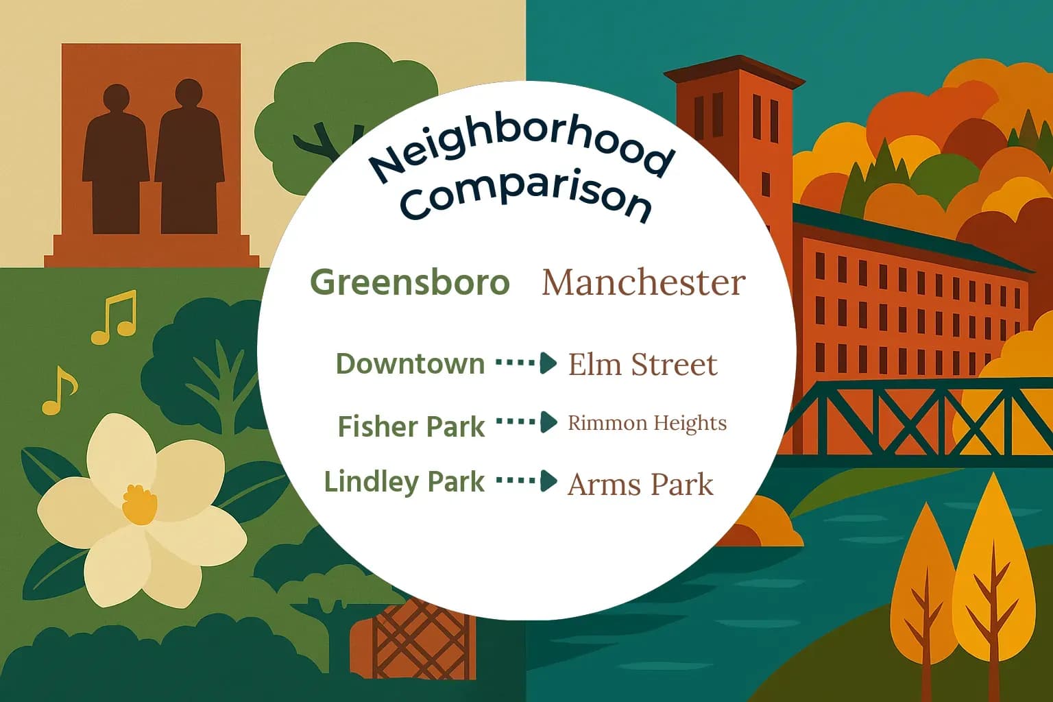 Greensboro vs Manchester Neighborhood Comparison