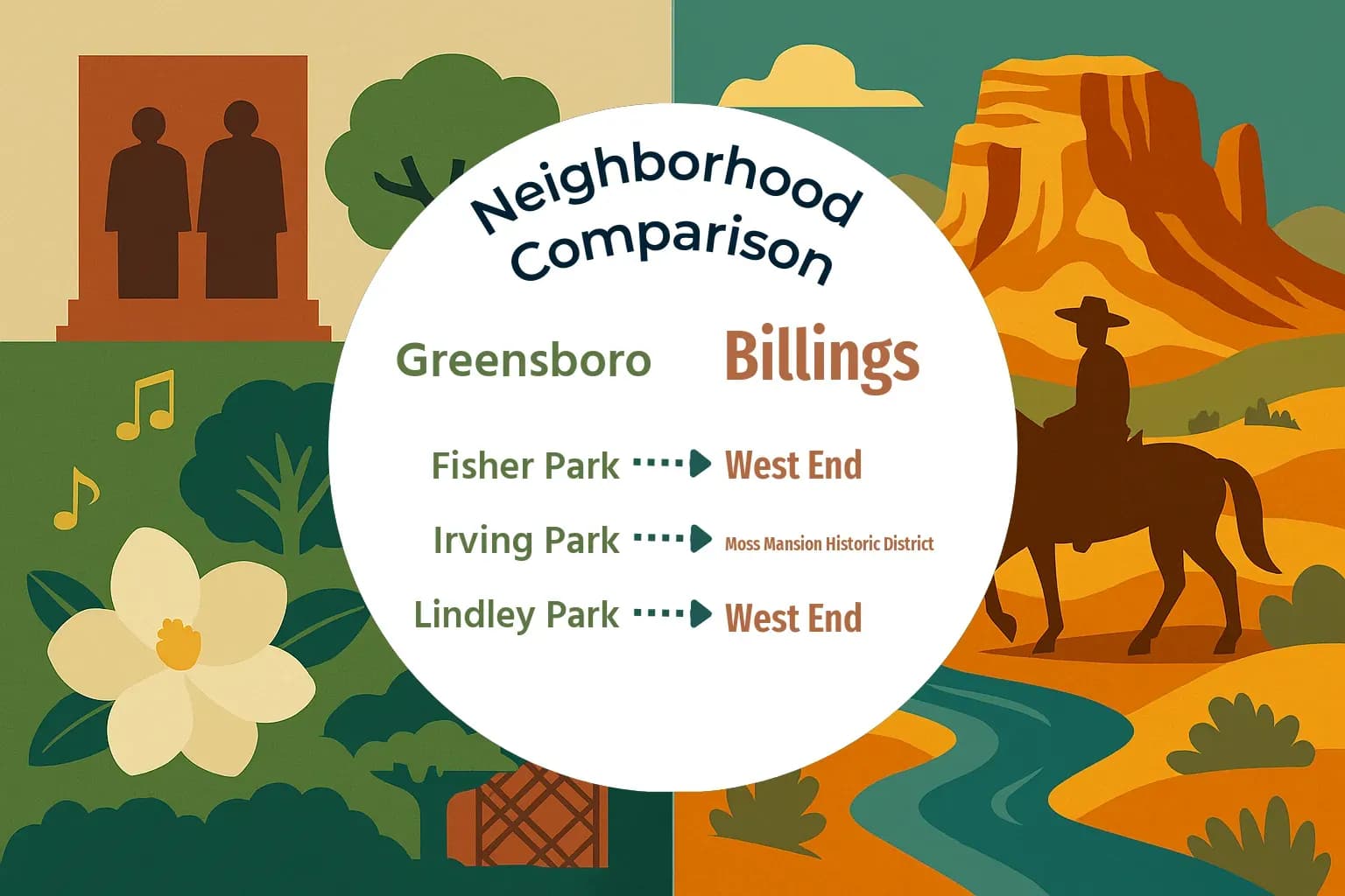 Greensboro vs Billings Neighborhood Comparison