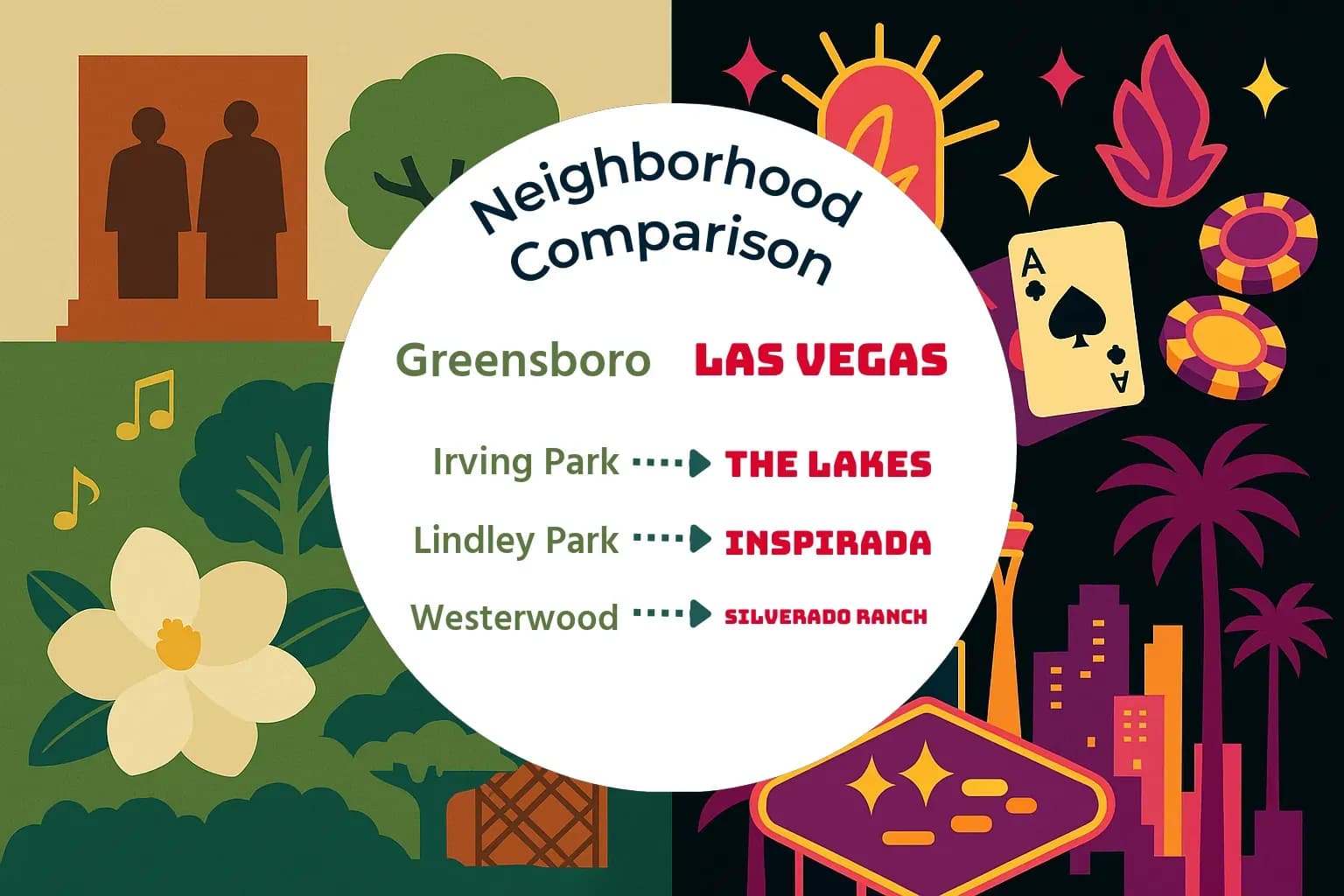 Greensboro vs Las Vegas Neighborhood Comparison