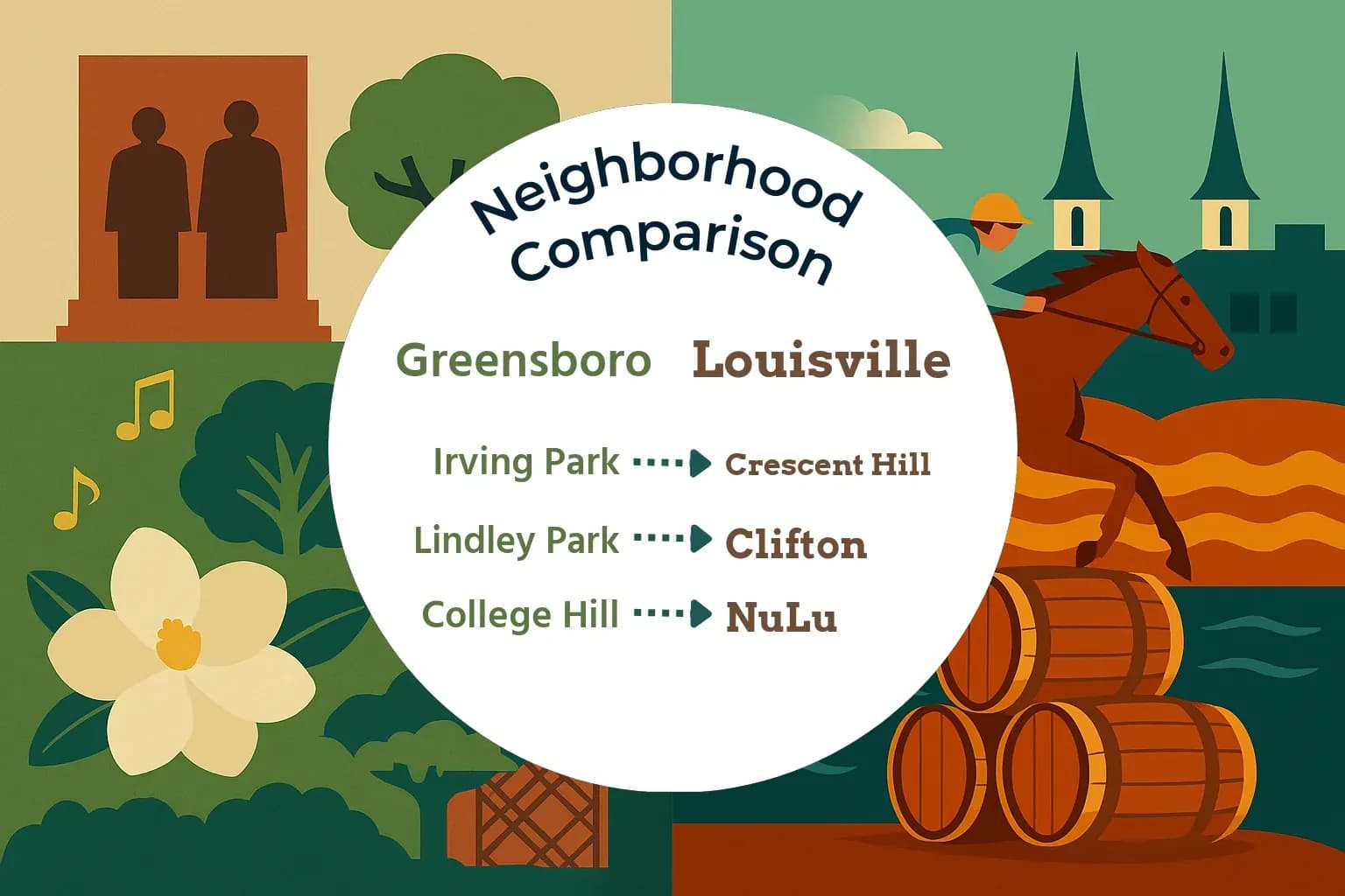 Greensboro vs Louisville Neighborhood Comparison