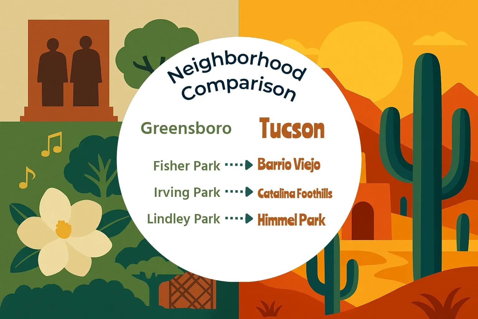 Greensboro vs Tucson Neighborhood Comparison