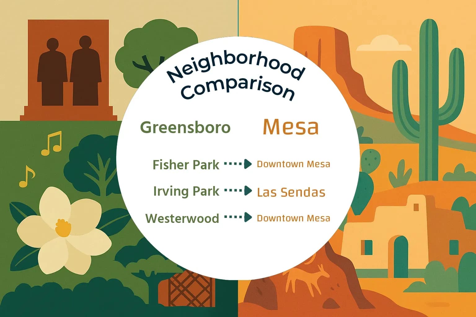 Greensboro vs Mesa Neighborhood Comparison