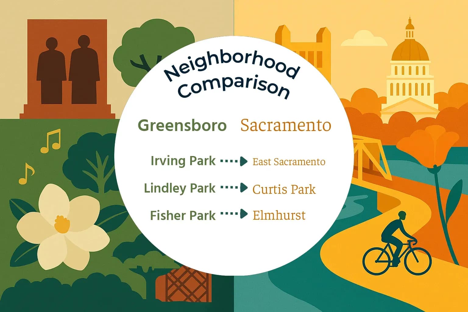 Greensboro vs Sacramento Neighborhood Comparison