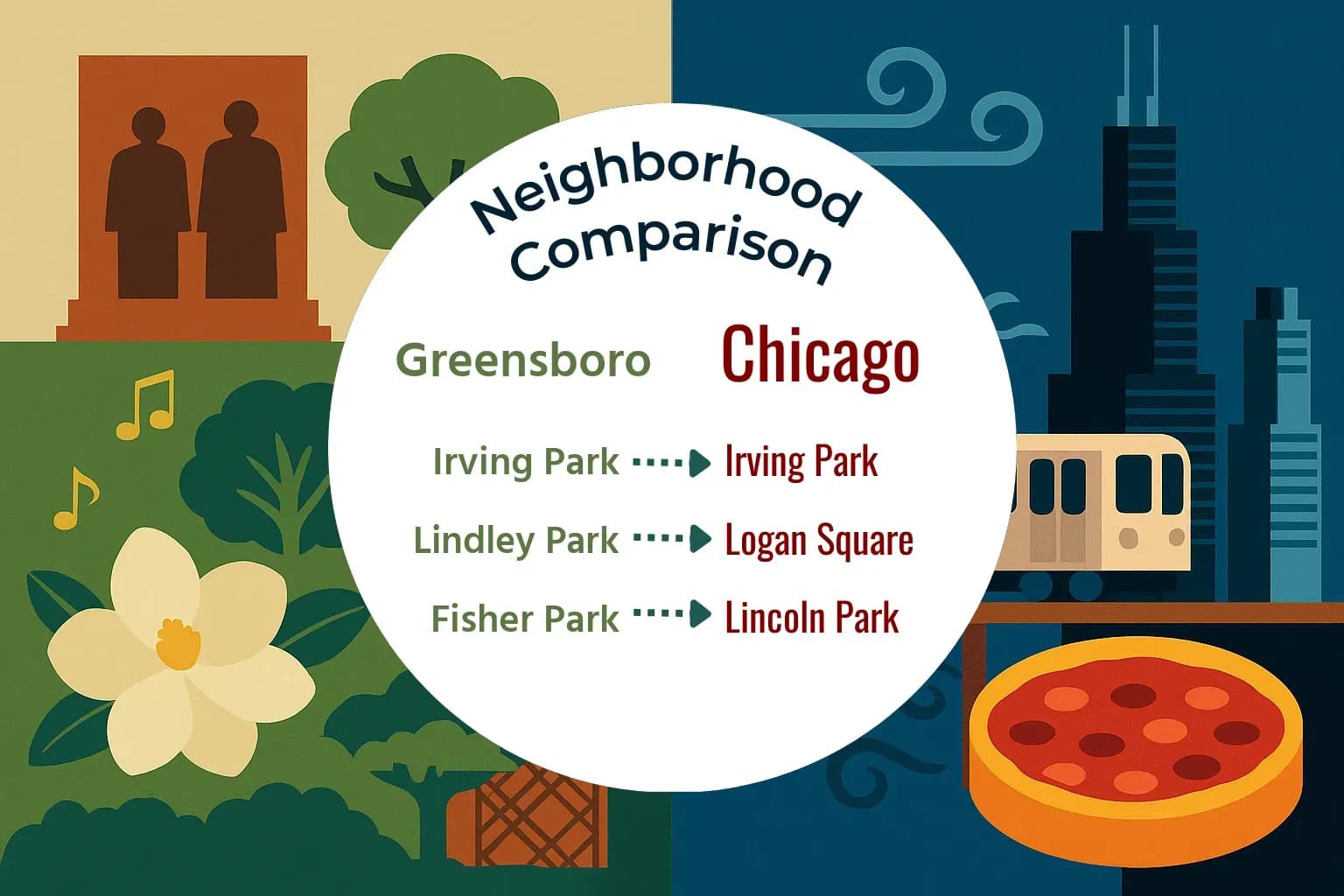 Greensboro vs Chicago Neighborhood Comparison