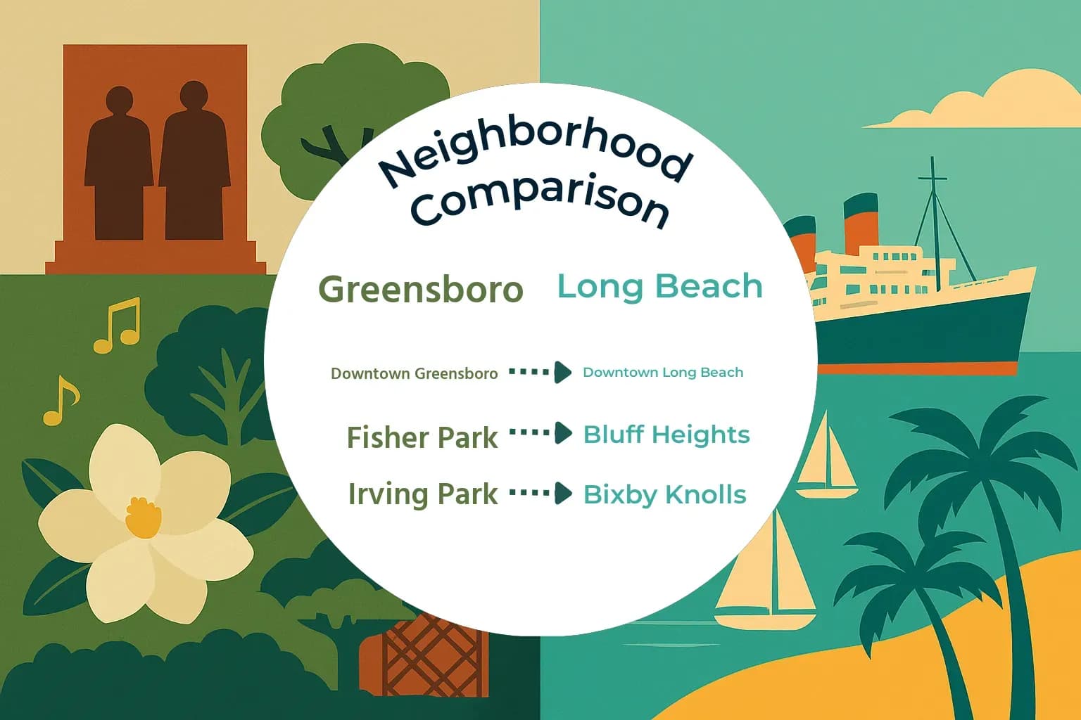 Greensboro vs Long Beach Neighborhood Comparison