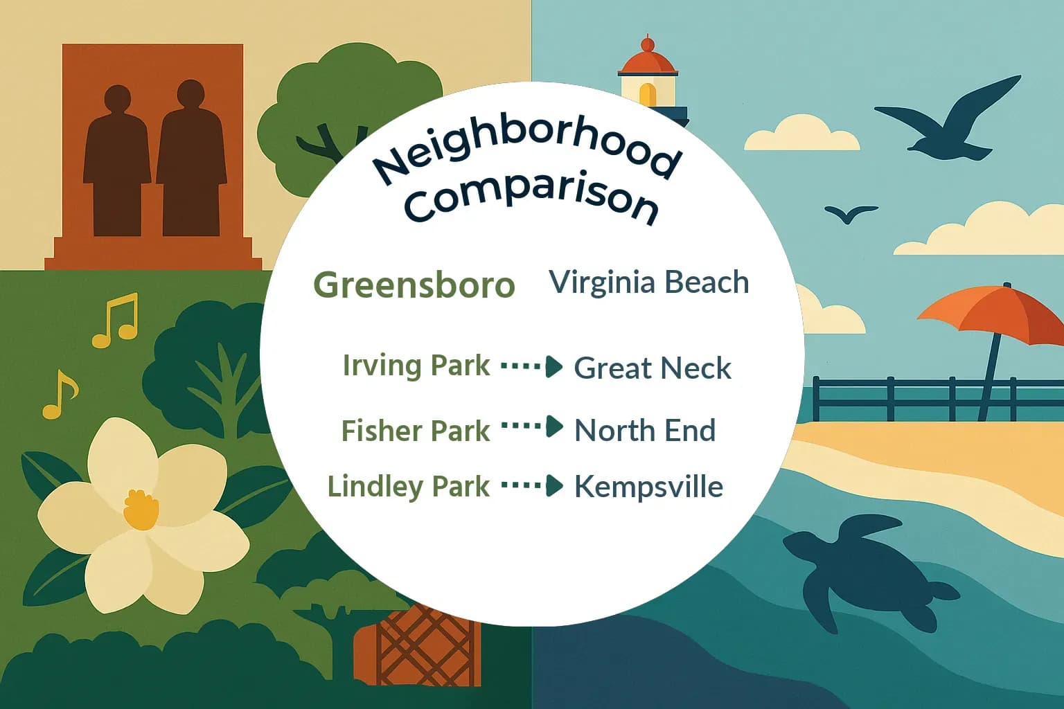 Greensboro vs Virginia Beach Neighborhood Comparison