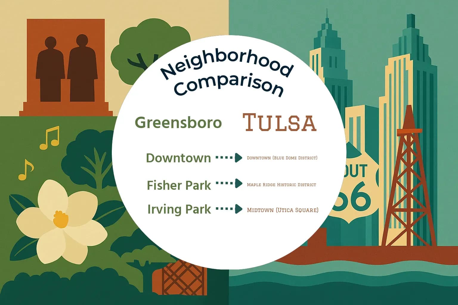 Greensboro vs Tulsa Neighborhood Comparison