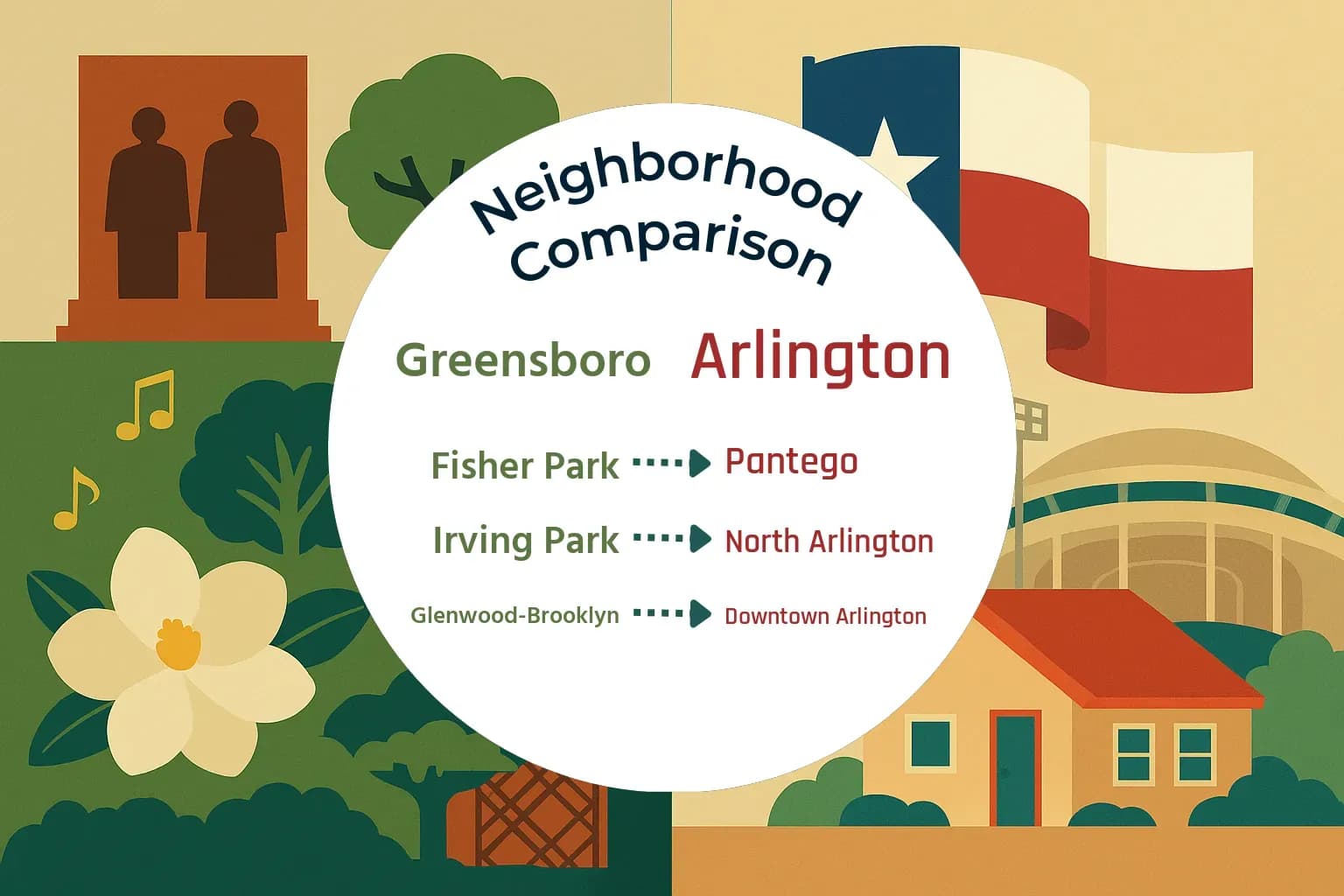 Greensboro vs Arlington Neighborhood Comparison