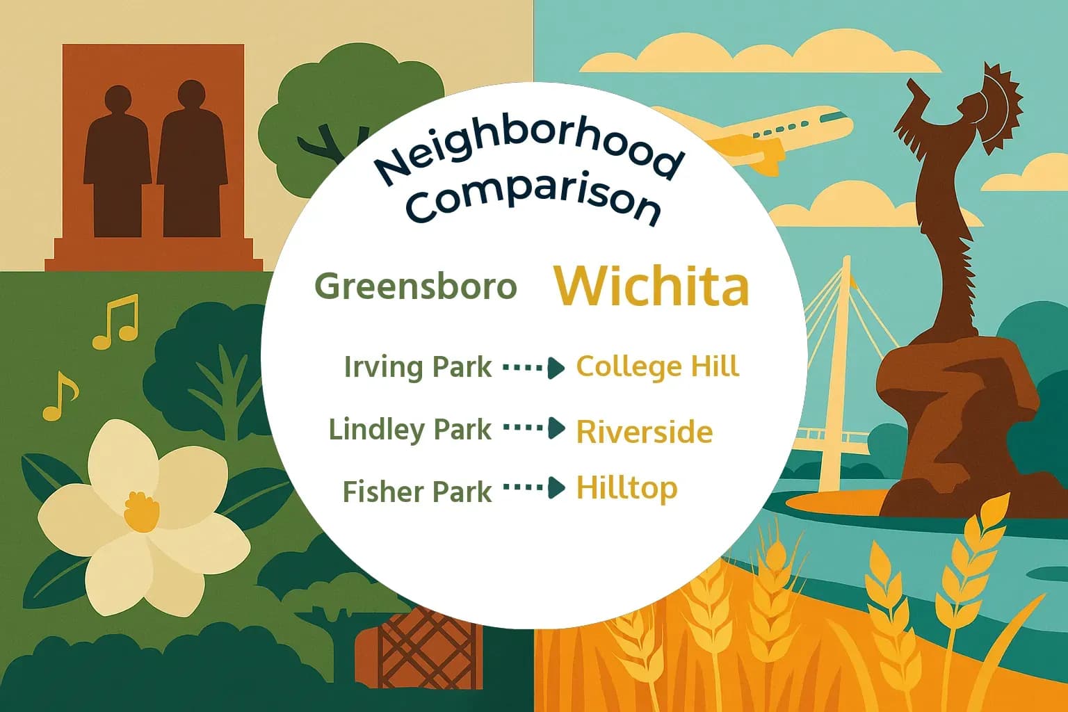 Greensboro vs Wichita Neighborhood Comparison