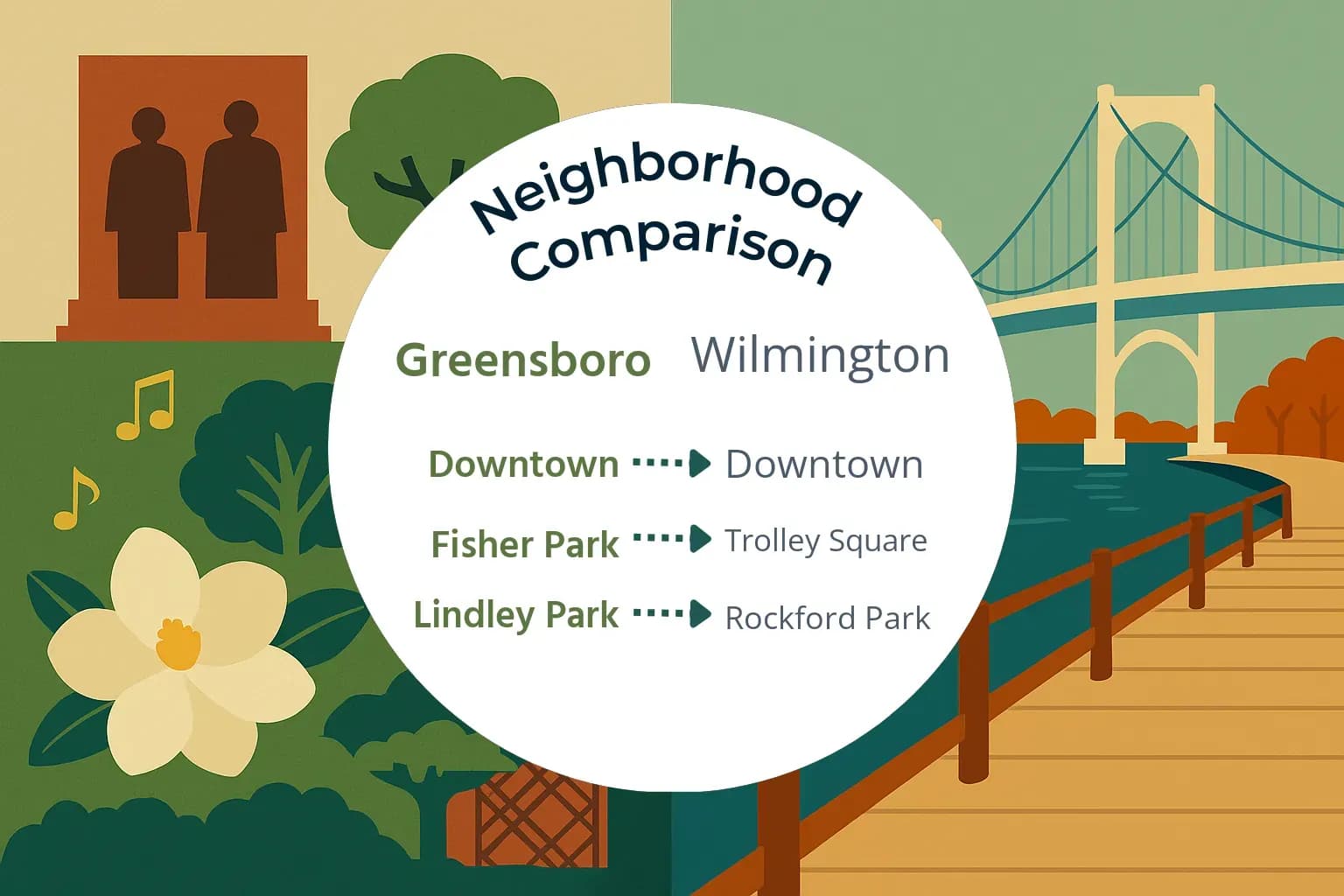 Greensboro vs Wilmington Neighborhood Comparison