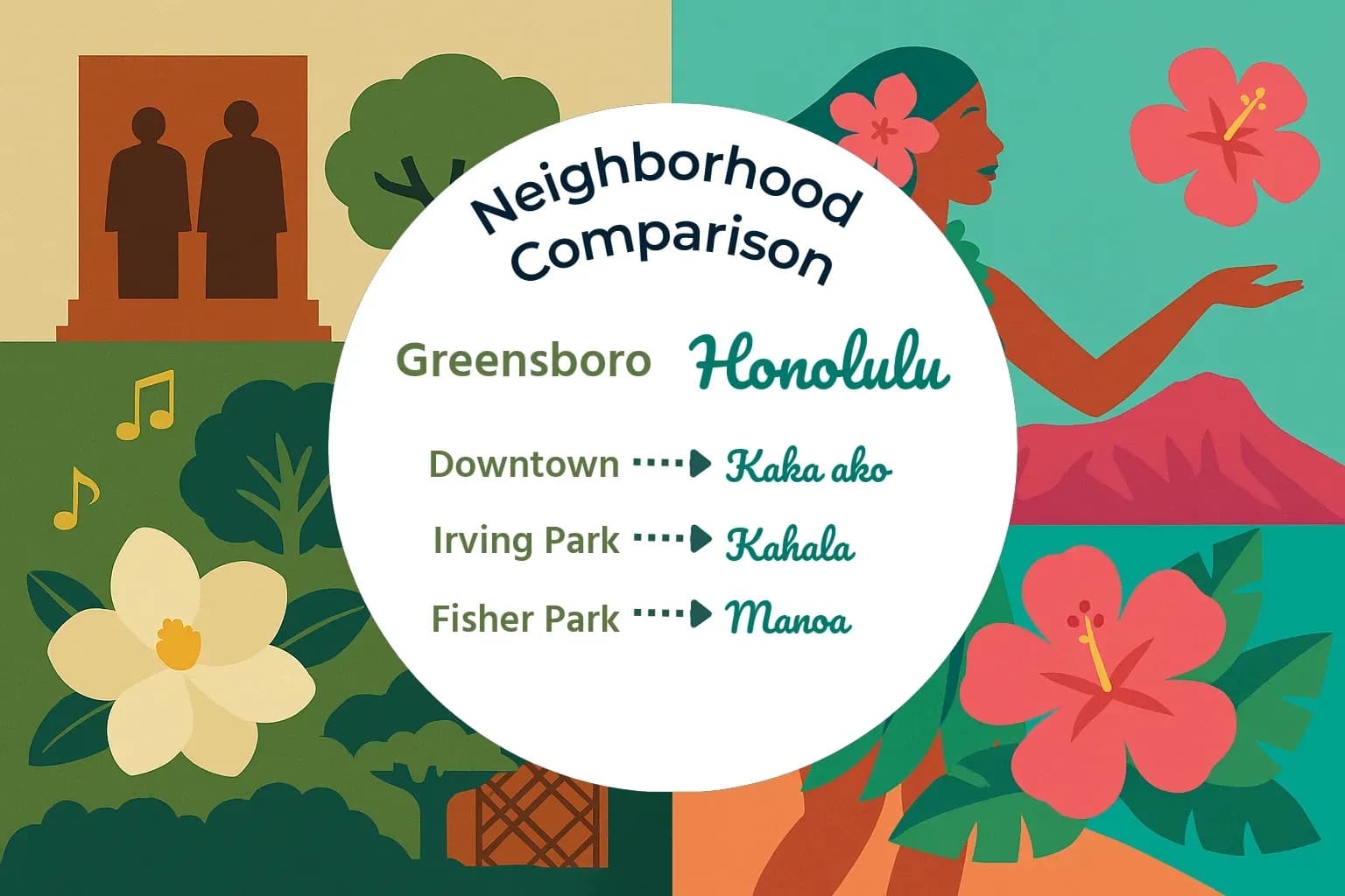 Greensboro vs Honolulu Neighborhood Comparison
