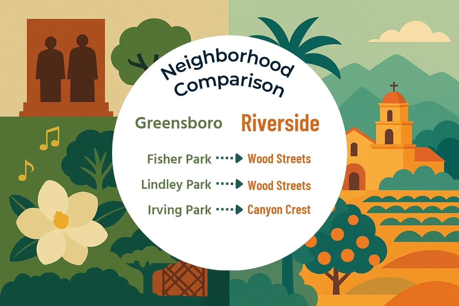 Greensboro vs Riverside Neighborhood Comparison