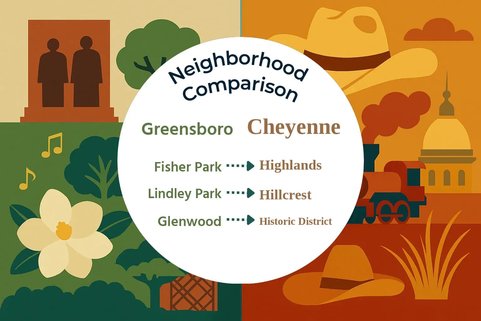 Greensboro vs Cheyenne Neighborhood Comparison
