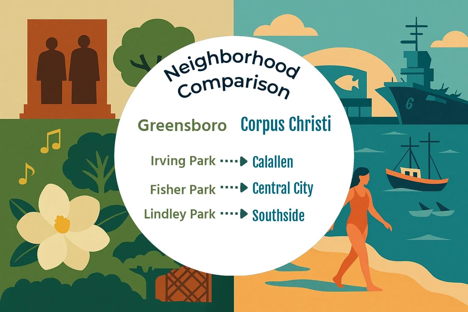 Greensboro vs Corpus Christi Neighborhood Comparison