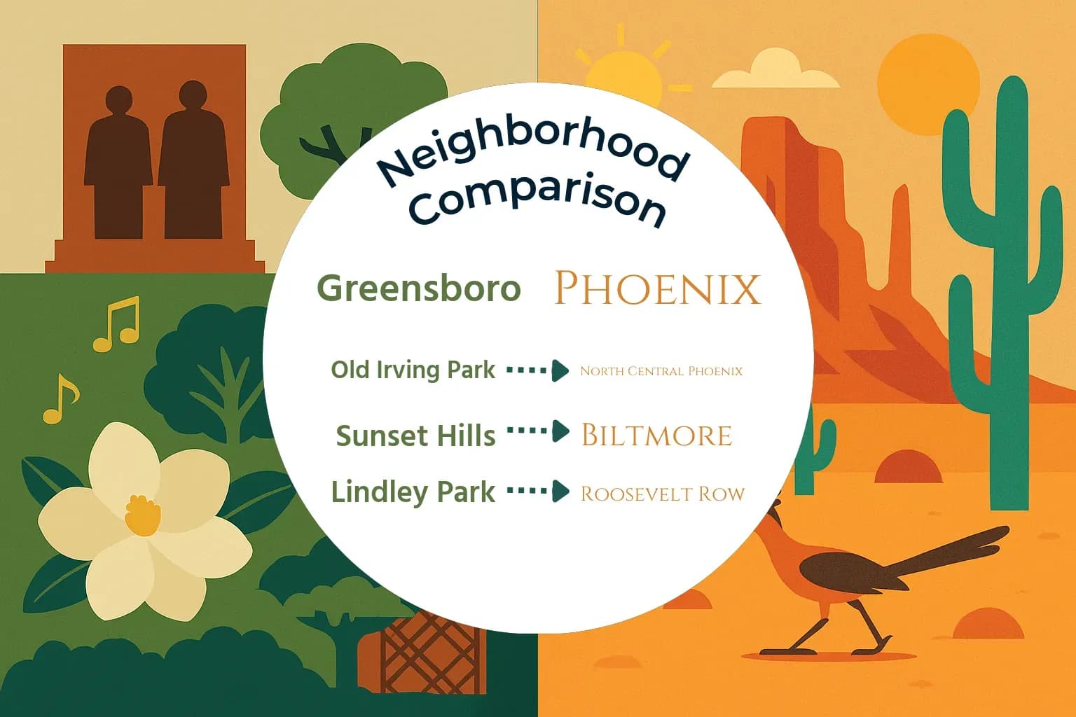 Greensboro vs Phoenix Neighborhood Comparison