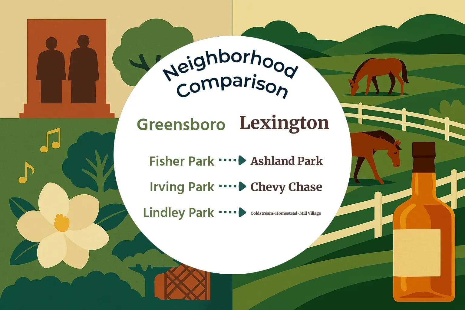Greensboro vs Lexington Neighborhood Comparison