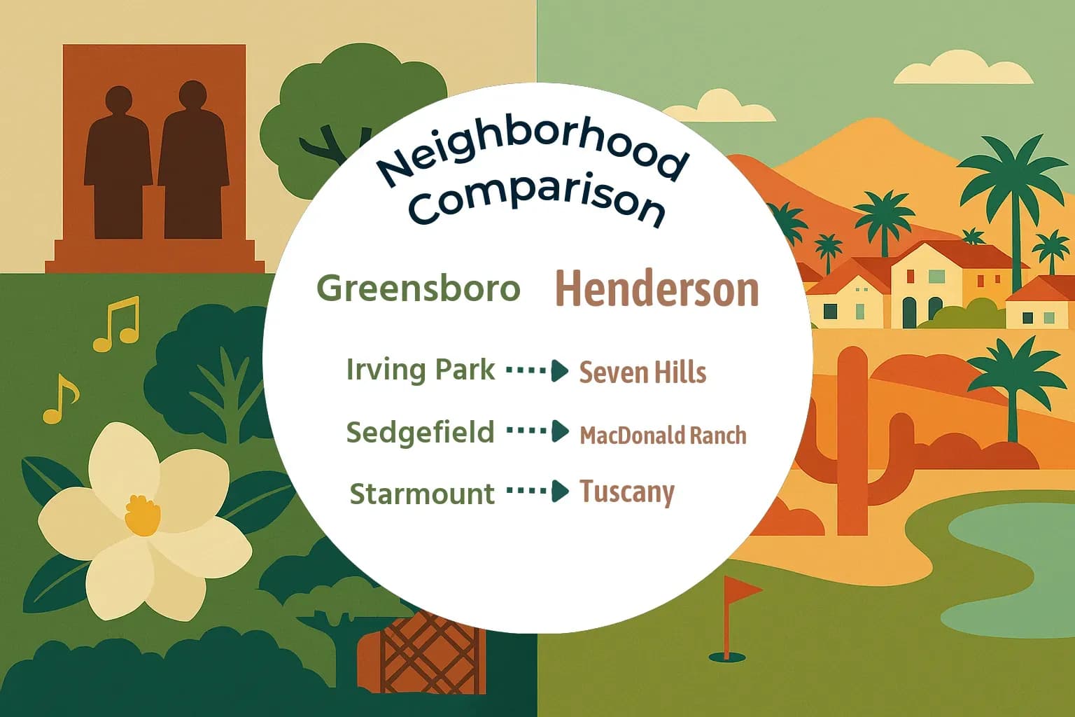 Greensboro vs Henderson Neighborhood Comparison