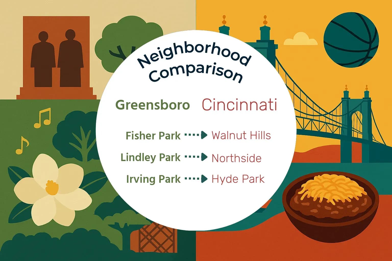 Greensboro vs Cincinnati Neighborhood Comparison