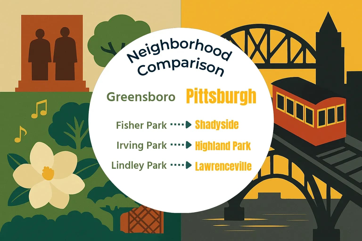 Greensboro vs Pittsburgh Neighborhood Comparison