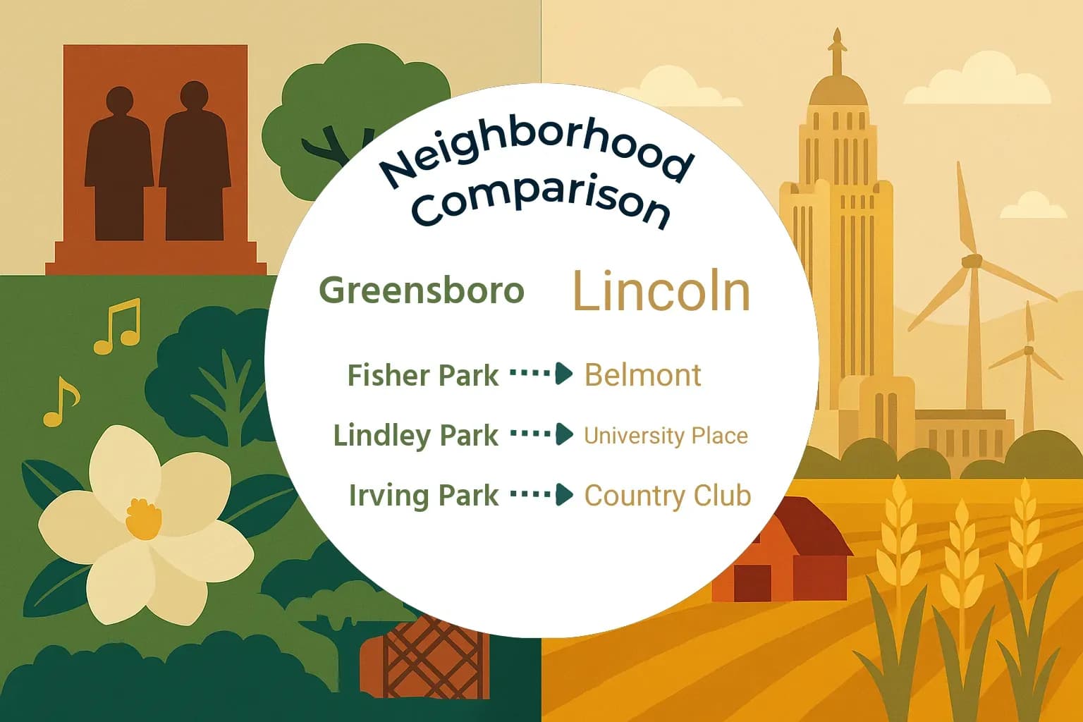 Greensboro vs Lincoln Neighborhood Comparison