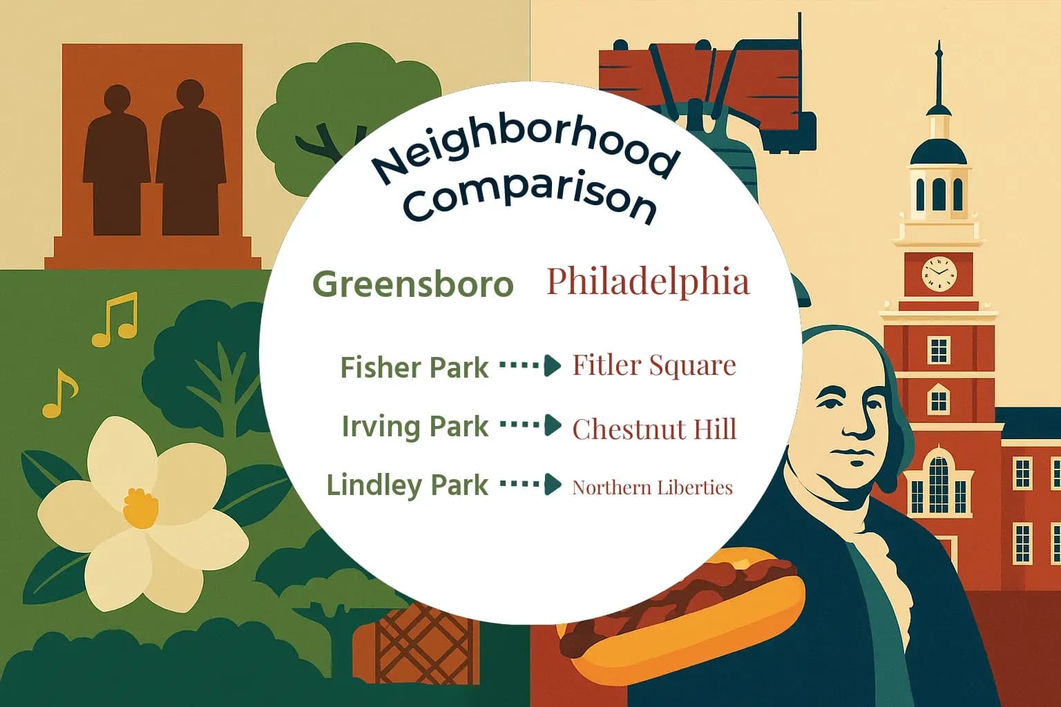Greensboro vs Philadelphia Neighborhood Comparison