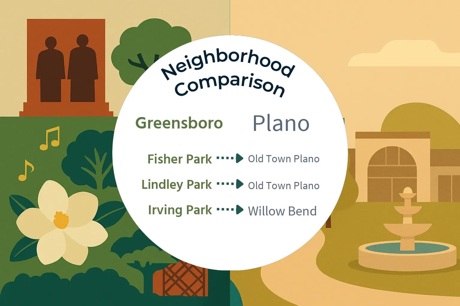 Greensboro vs Plano Neighborhood Comparison