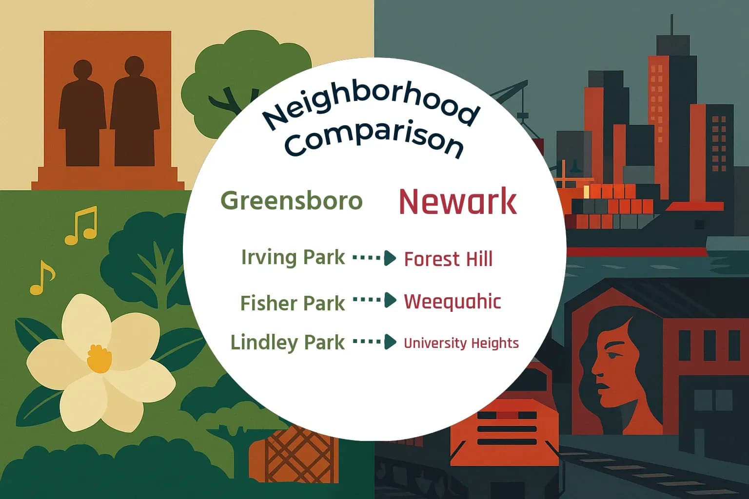 Greensboro vs Newark Neighborhood Comparison