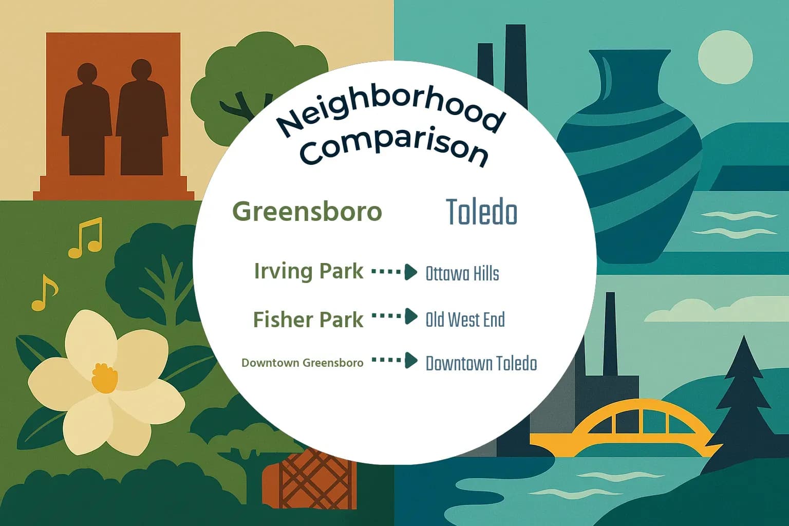 Greensboro vs Toledo Neighborhood Comparison
