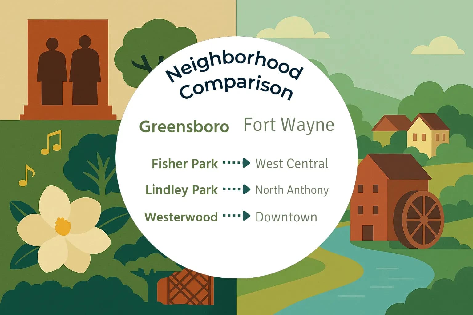 Greensboro vs Fort Wayne Neighborhood Comparison