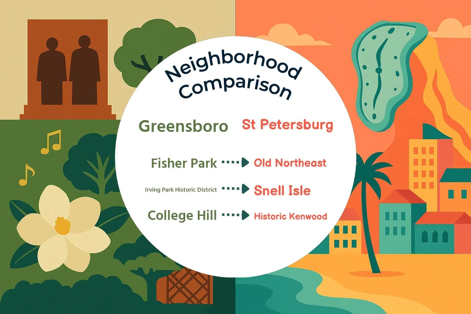 Greensboro vs St. Petersburg Neighborhood Comparison