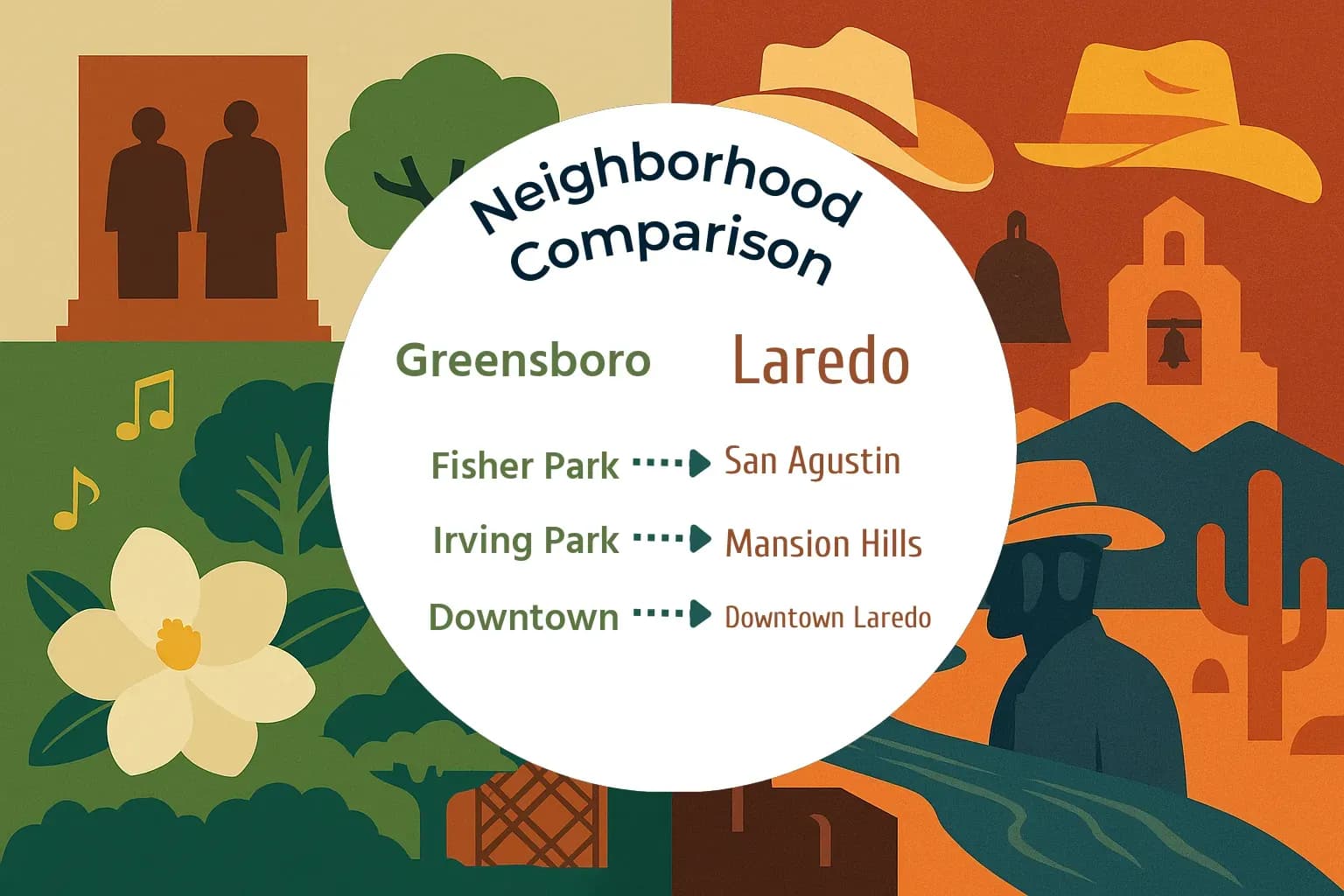 Greensboro vs Laredo Neighborhood Comparison