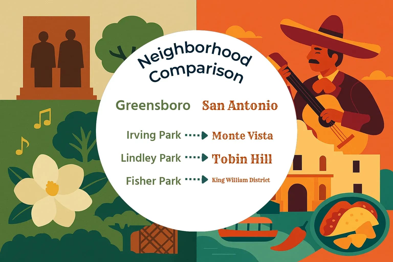 Greensboro vs San Antonio Neighborhood Comparison