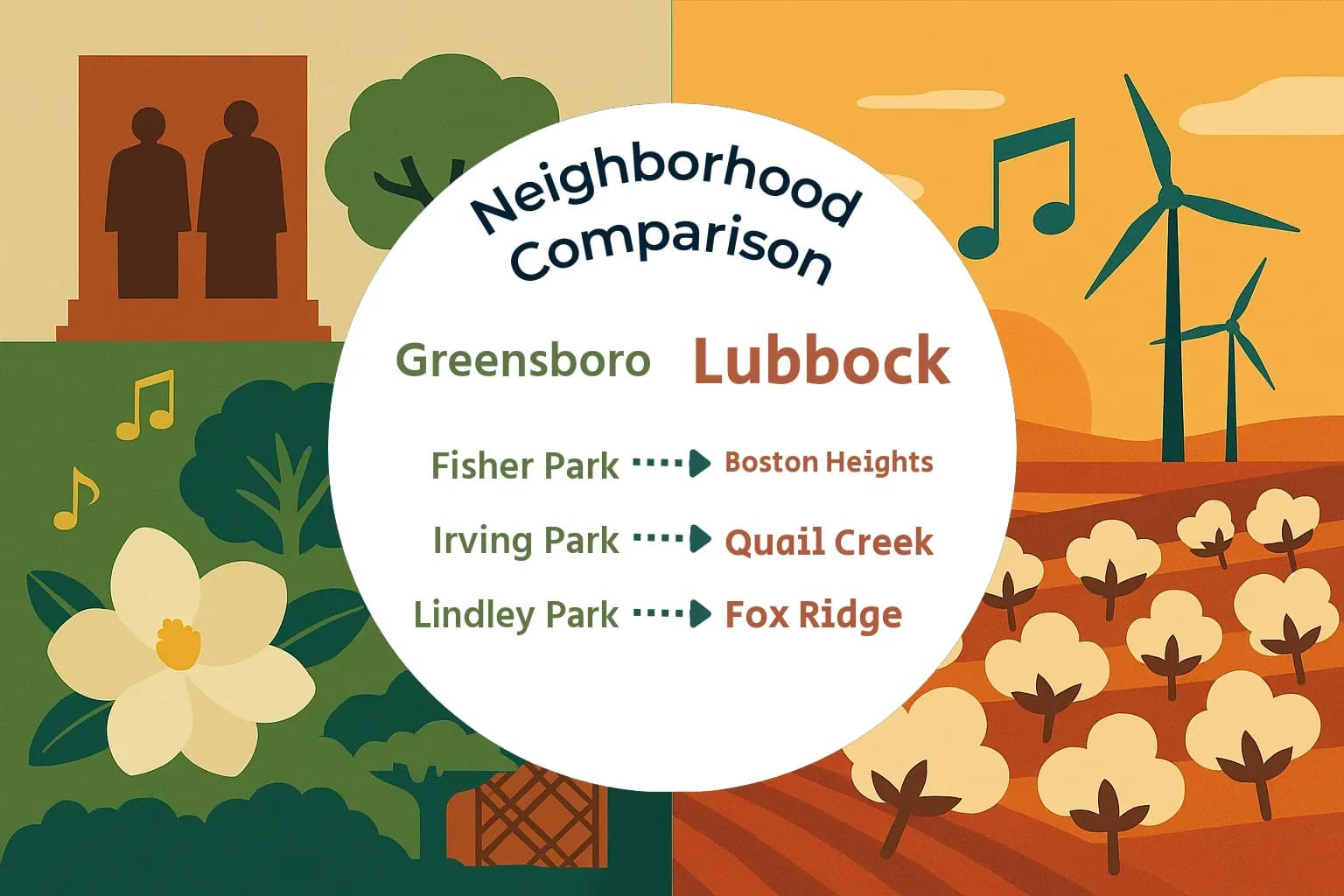 Greensboro vs Lubbock Neighborhood Comparison