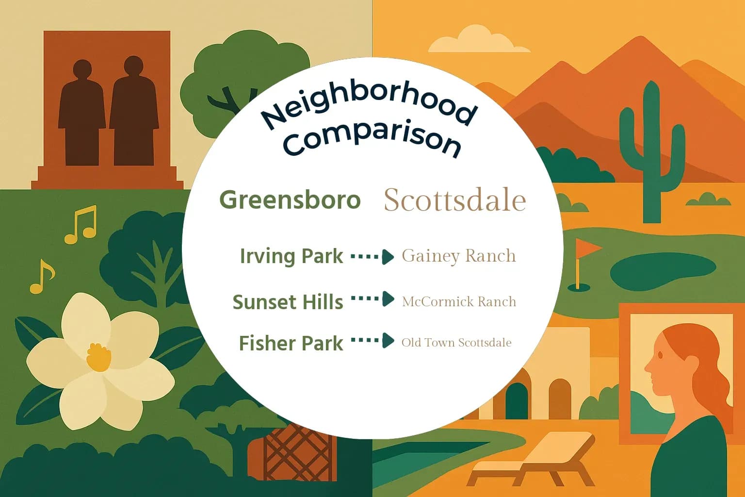 Greensboro vs Scottsdale Neighborhood Comparison
