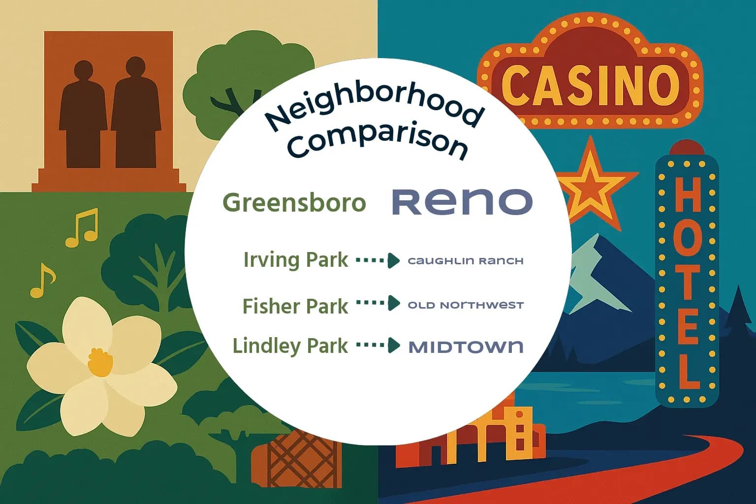 Greensboro vs Reno Neighborhood Comparison