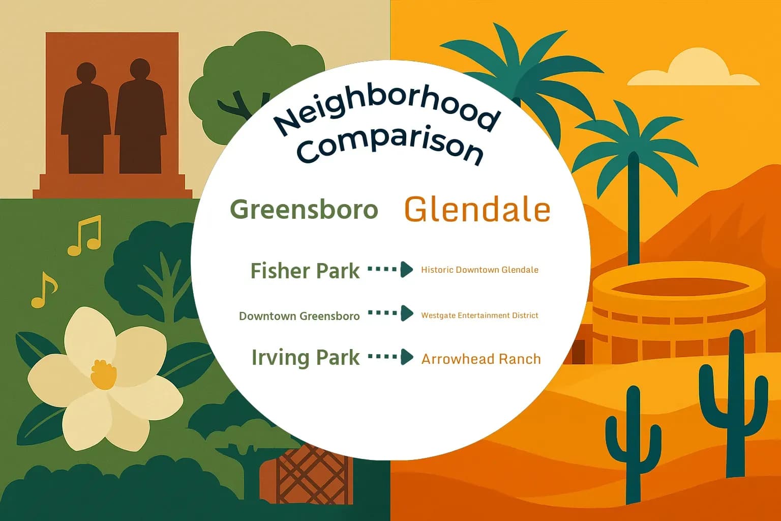 Greensboro vs Glendale Neighborhood Comparison