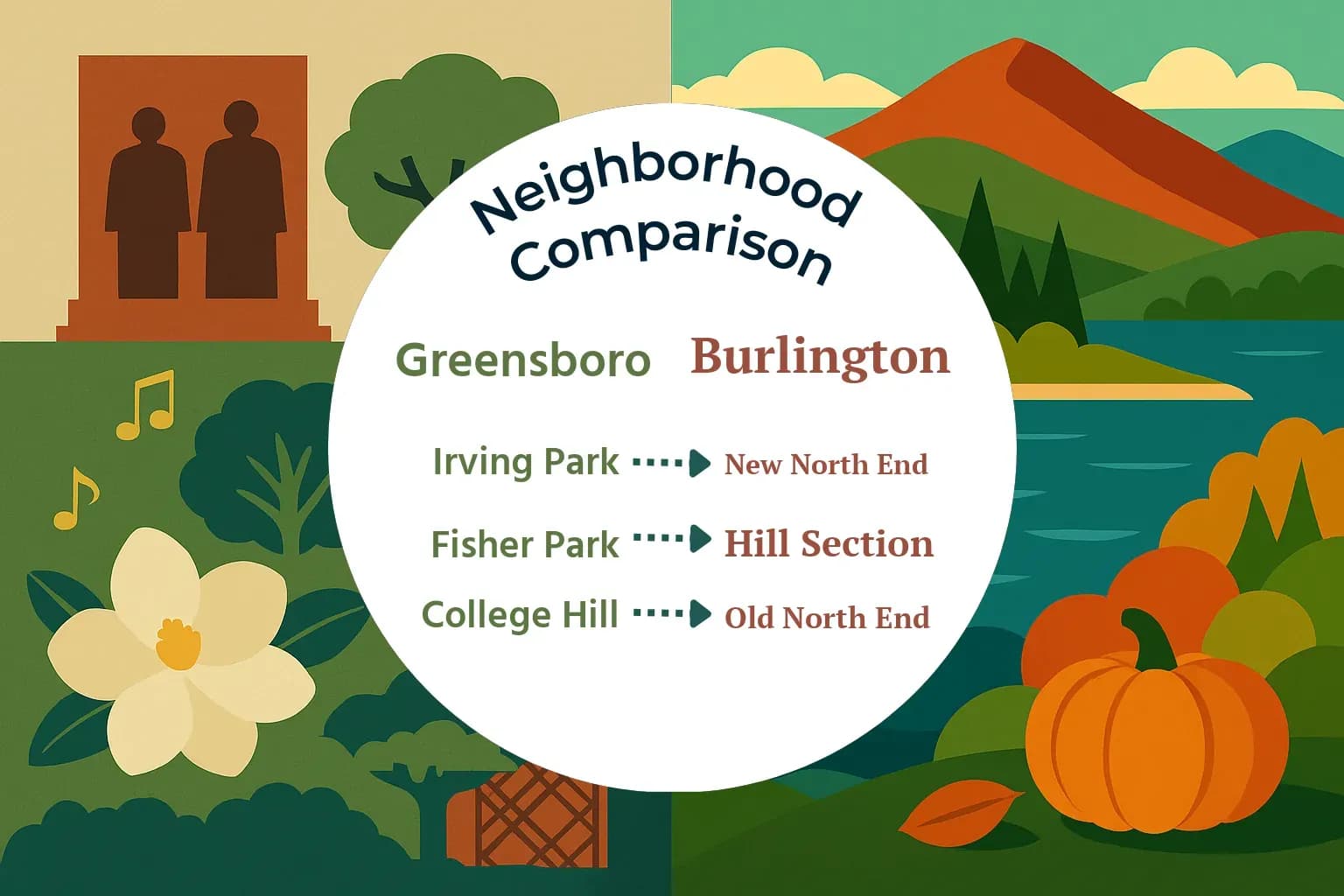 Greensboro vs Burlington Neighborhood Comparison