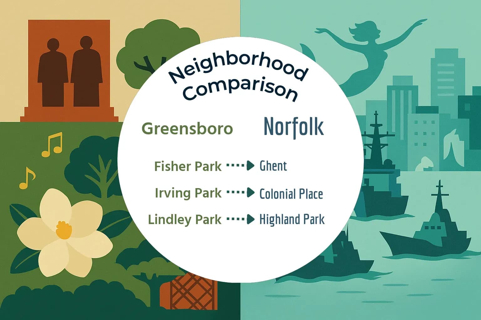 Greensboro vs Norfolk Neighborhood Comparison
