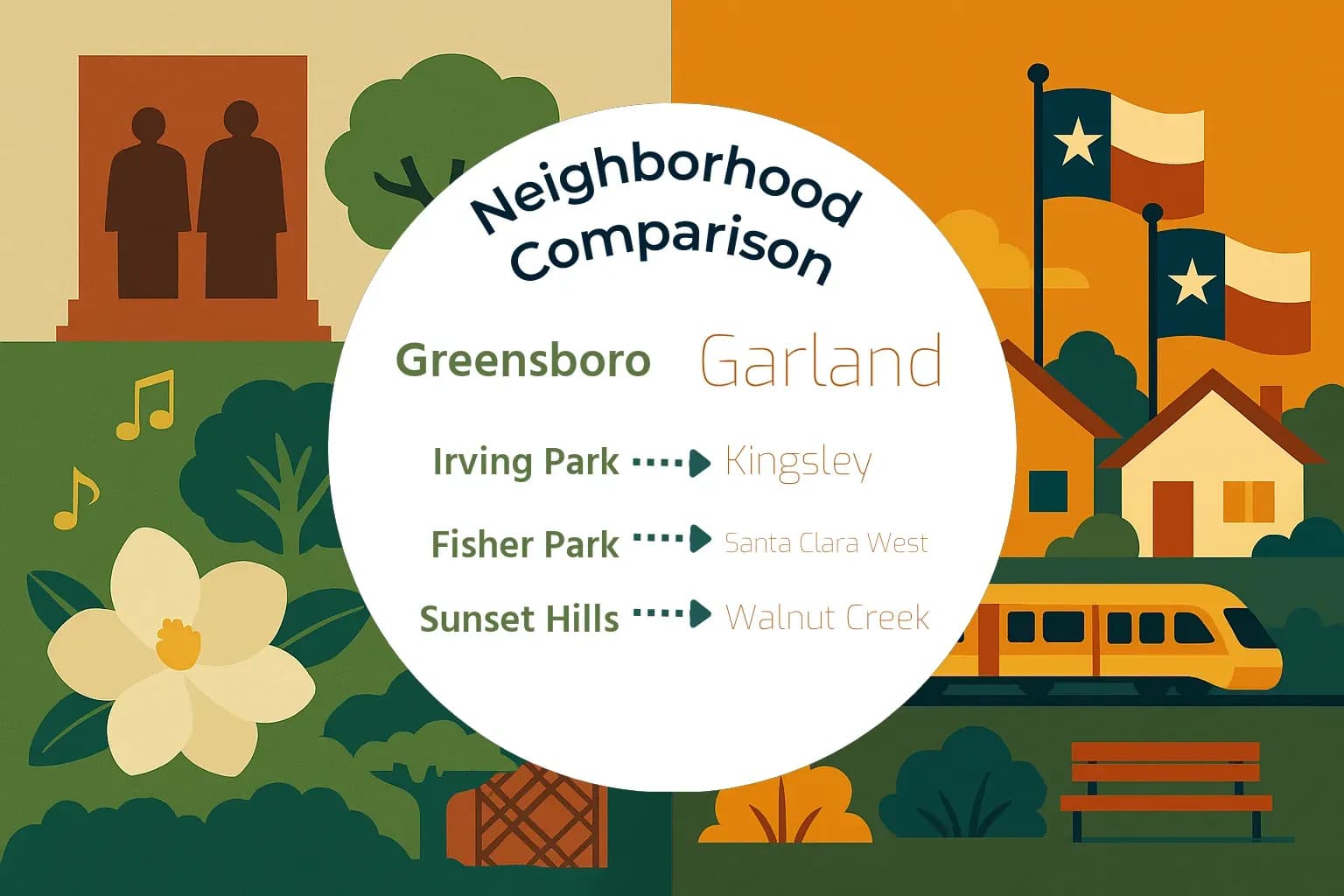 Greensboro vs Garland Neighborhood Comparison